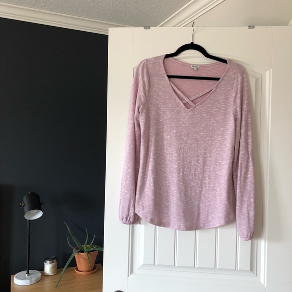 Kismet Heathered Pink Sweater, Size M - Picture 1 of 4
